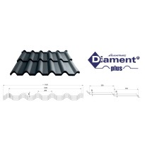 Modular metal roofing tiles Diament plus Pladur® RAL Premium