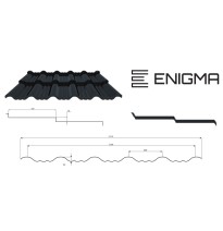 Modular metal roofing tiles Enigma Pladur® Wrinkle Mat Plus 